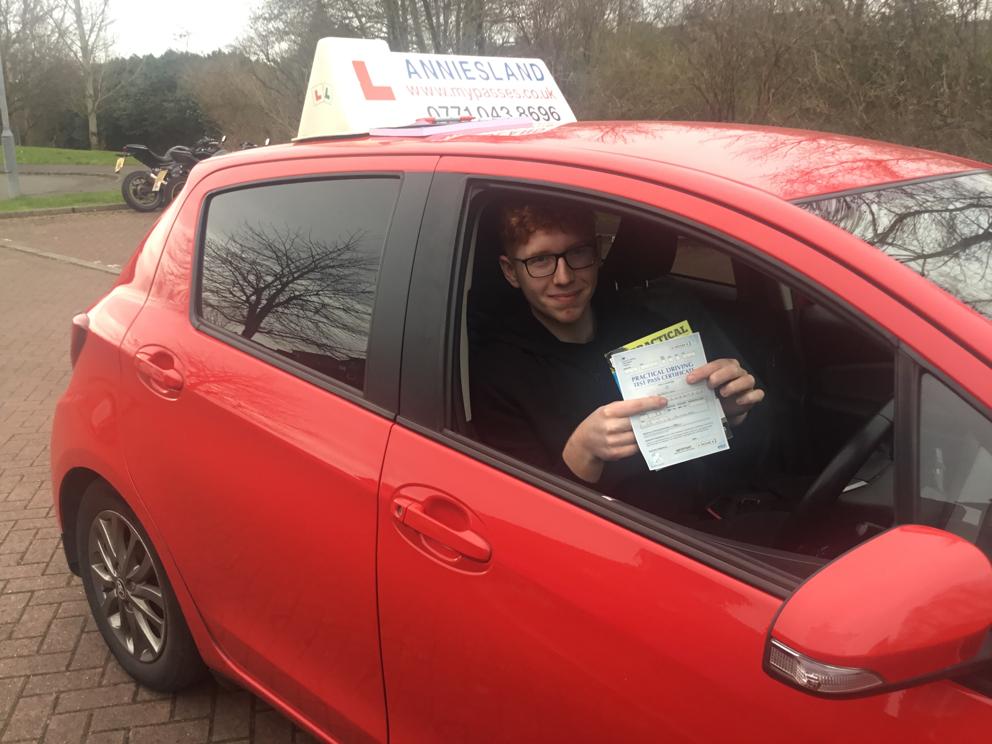 Max Robertson successfully passed their driving test with Anniesland Driving School